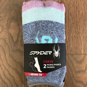 NWT 2 Pack of Spyder Crew Grippy Socks